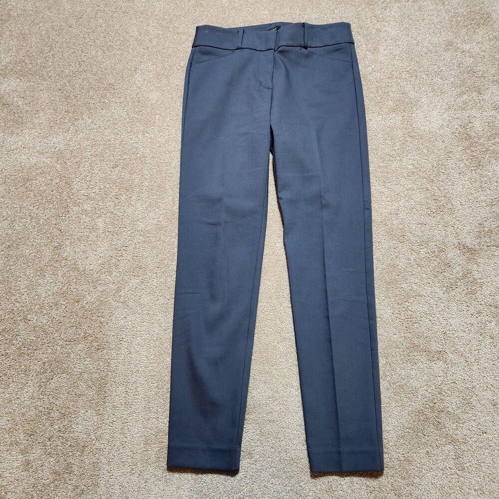 LOFT Pants Women 2 Dark Gray Julie Mid Rise Slim Straight